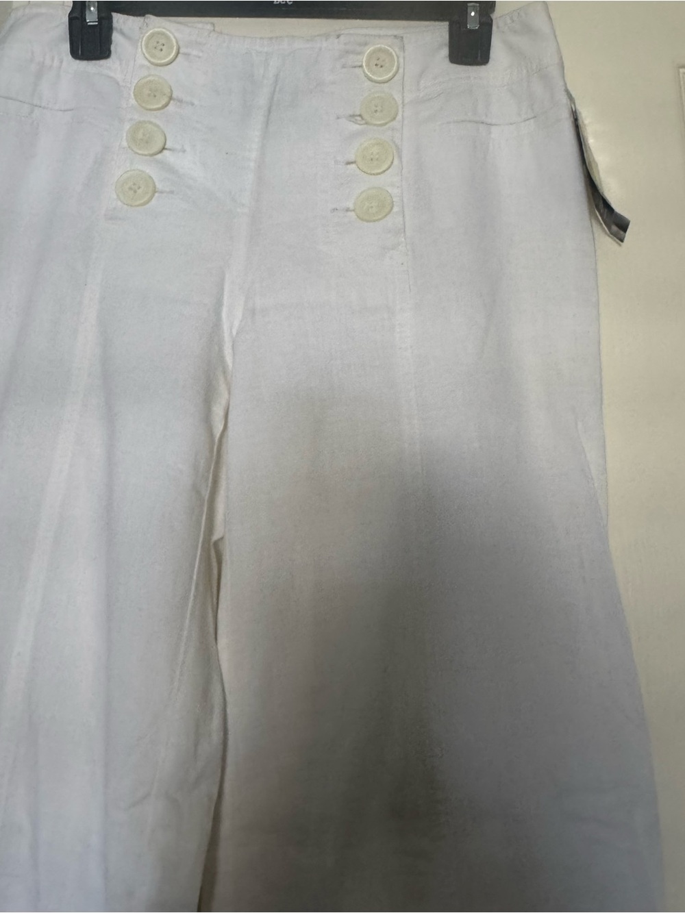 INC International Concepts White Wide Leg Sailor Pants
